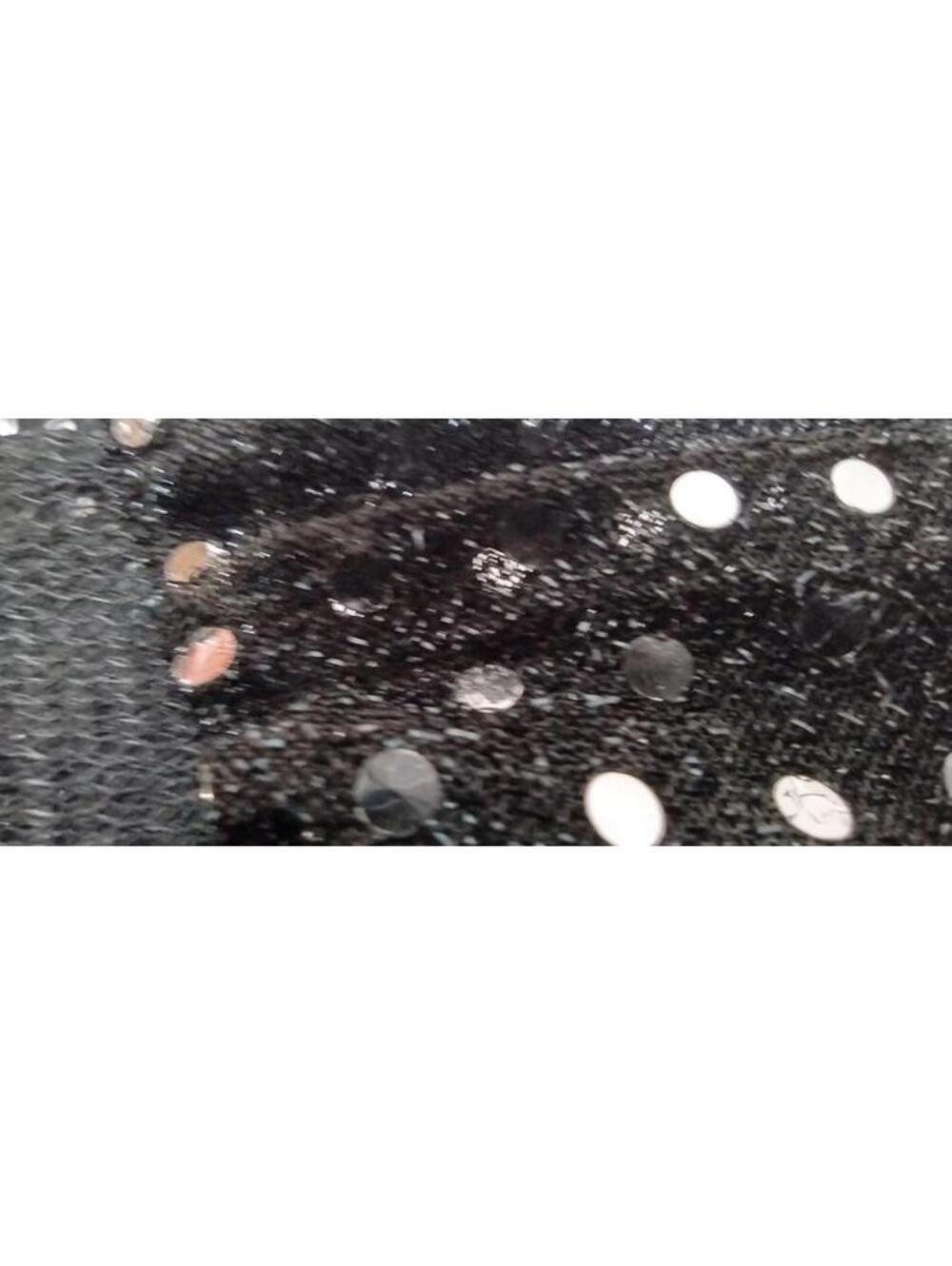 Skirt Raver Black Tulle Sexy Skirt Plastic Faux Silver Sequin Waist 24 in Xs S - Picture 13 of 16